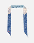 EP YAYING Silk Scarf with Oriental-Inspired Print EAKASZP02AB