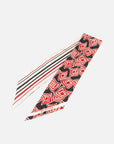 EP YAYING Silk Scarf with Oriental-Inspired Print EAKASZP01BR
