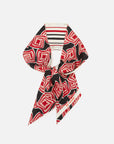 EP YAYING Silk Scarf with Oriental-Inspired Print EAKASZP01BR