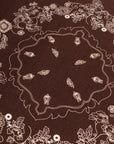 EP YAYING Silk-Wool-Cashmere Chinese Peony Print Scarf