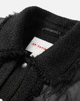 EP YAYING Wool Bouclé Patchwork Down Jacket