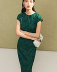 EP YAYING Chinese Style Silk Qipao Dress