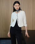 EP YAYING Mulberry Silk Pleated Coat