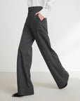 EP YAYING Wool Wide-Leg Pants