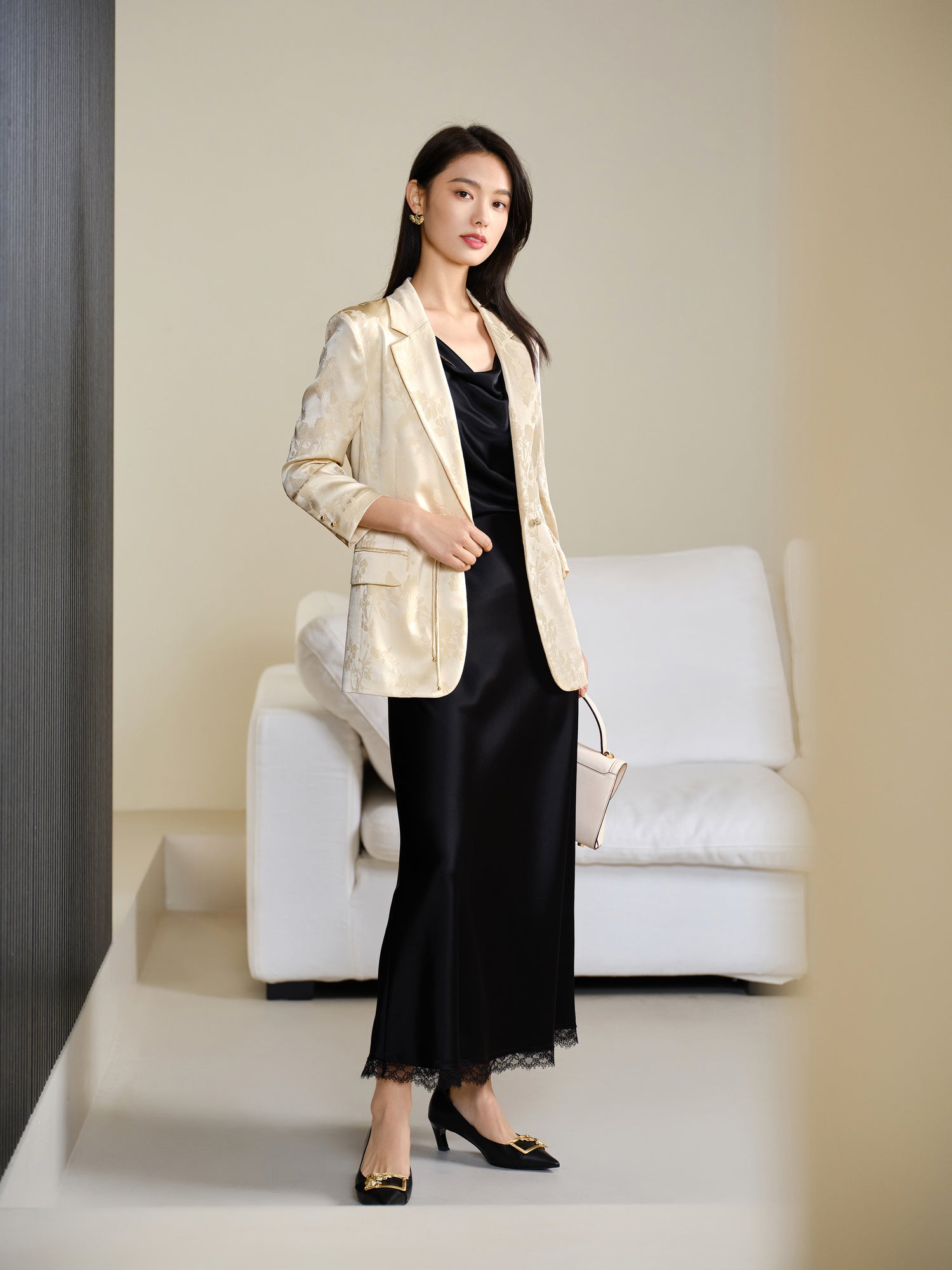 EP YAYING Silk Blazer