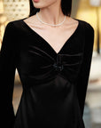 YAYING Triacetate Black Dress