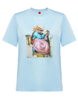 YAYING Silk Floral Print T-shirt
