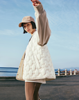 EP YAYING White Duck Down Puffer Vest