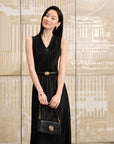 YAYING Pleated Waist-Cinched Dress