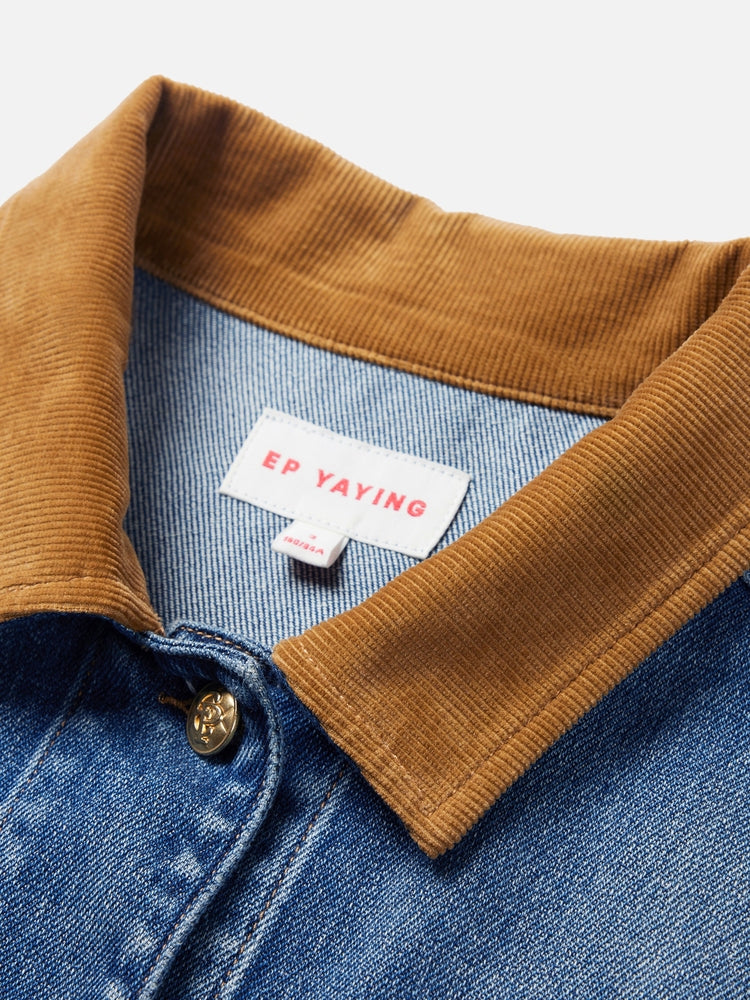 EP YAYING Cloud Denim Cotton Jacket