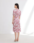 EP YAYING Silk Printed Dress
