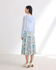 EP YAYING Linen Hooded Knit Cardigan