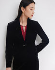 EP YAYING Velvet Suit Jacket