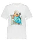 YAYING Silk Floral Print T-shirt