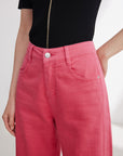 EP YAYING Cotton Linen Straight Jeans