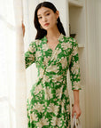 YAYING Silk Floral Dress EPJES4621BG