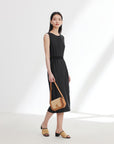 EP YAYING Pleated Sleeveless Dress