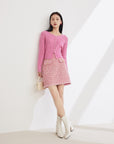 EP YAYING Pure Color Wool Knit Sweater