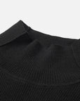 EP YAYING Pure Wool Solid Color Knit Sweater