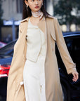 EP YAYING Letter Printed Silk Scarf