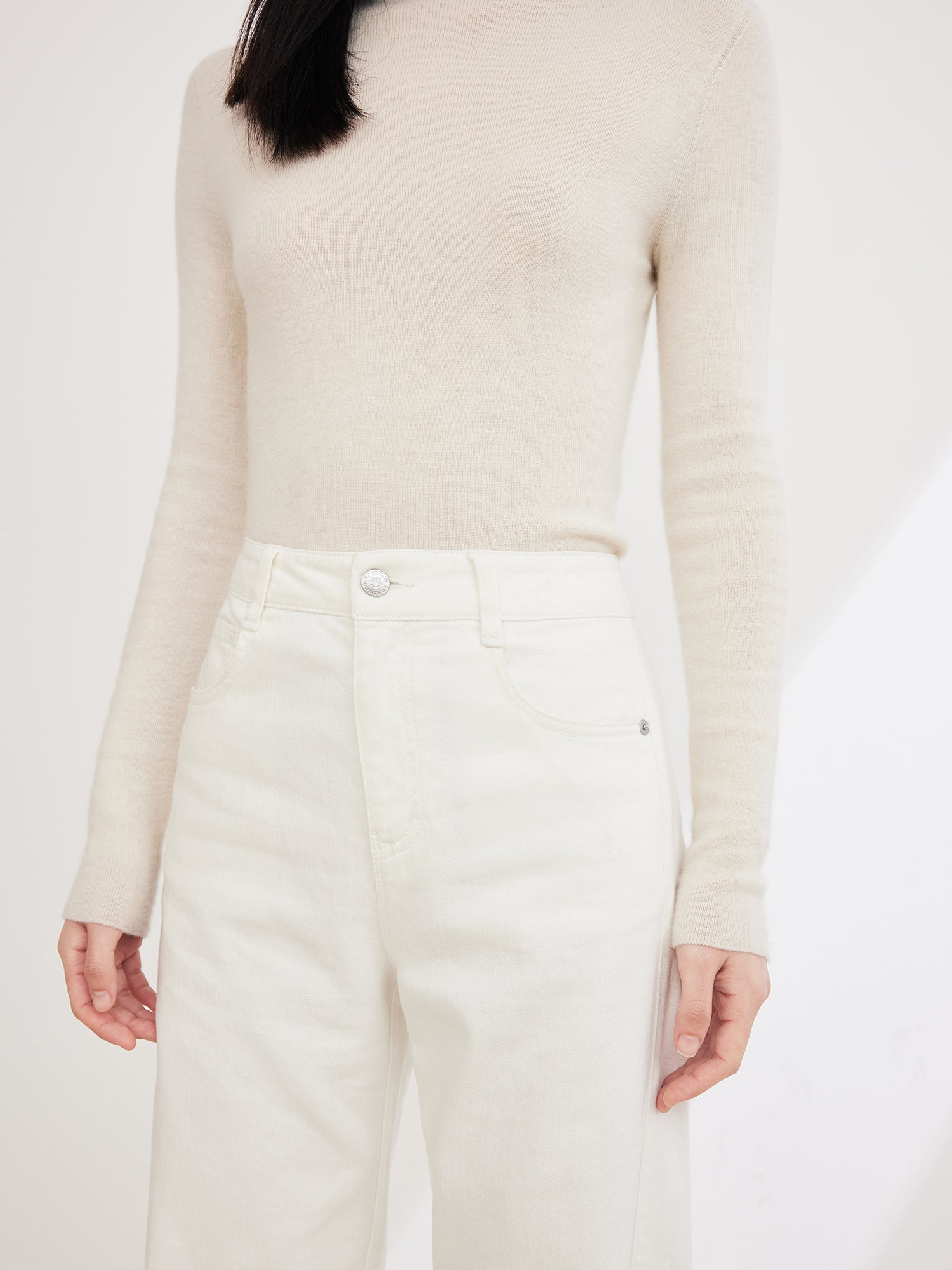EP YAYING Cotton Linen Straight Jeans