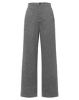 EP YAYING Soft Cashmere Double-Knit Straight-Leg Pants