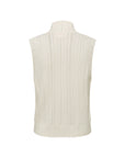 EP YAYING Wool-Cashmere Jacquard Stand-Collar Knit Vest