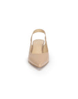 YAYING Beige Pointed-Toe Heels