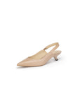 YAYING Beige Pointed-Toe Heels