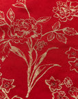 EP YAYING Red Embroidered 100% Cashmere Shawl