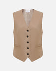 EP YAYING Beige Button Vest