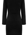 YAYING Trimmed Black Knit Dress