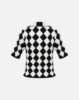 EP YAYING Rhombic Pattern Knit Sweater