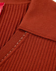 YAYING Red Button Cardigan
