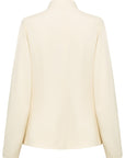 YAYING Silk Wool Raglan-Sleeve Fitted Coat