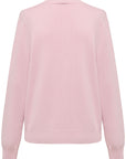YAYING Embroidered Wool-Cashmere Round-Neck Knit Cardigan