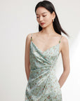 EP YAYING Silk Floral Dress