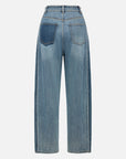 EP YAYING Cotton Linen Patchwork Jeans