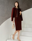 YAYING Elegant Pure Wool Dress