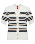 YAYING Silk-Viscose Striped Knit Cardigan