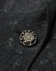YAYING Jacquard Cinched Waist Blazer Jacket