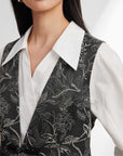 EP YAYING Chinese-Style Embroidered Short Vest