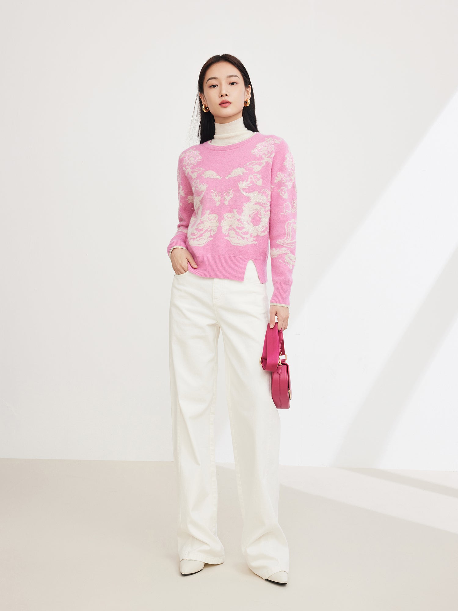 EP YAYING Cotton Linen Straight Jeans