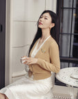 YAYING Cashmere Faux Two-Piece Knit
