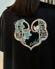 YAYING Acetic Acid Square Shoulder T-shirt
