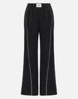EP YAYING Satin Contrast Wide Leg Pants