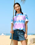EP YAYING Vintage Cotton Linen Denim Shorts