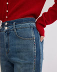 EP YAYING Splicing Slim Jeans