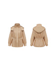 YAYING Hooded Waist Belt Coat