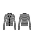 EP YAYING Striped Knit Cardigan